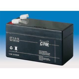 CTM CT 1,2-12 VdS Batterie - 1,2 Ah - 12 V