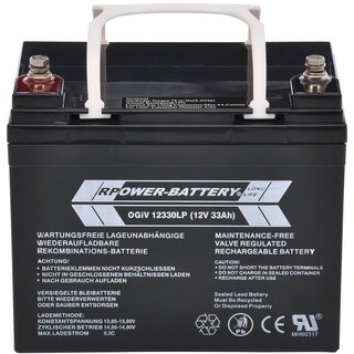 12V 33Ah RPOWER AGM Longlifebatterie
