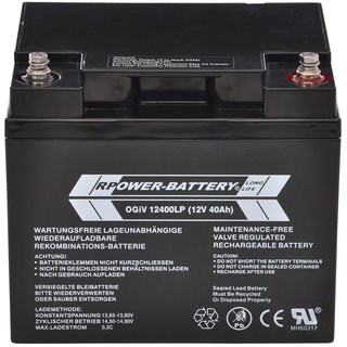 12V 40Ah RPOWER AGM Longlifebatterie