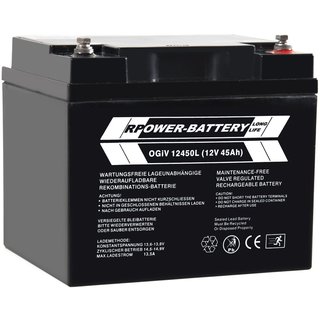 12V 45Ah RPOWER AGM Longlifebatterie