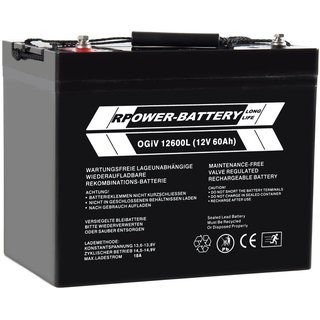 12V 60Ah RPOWER AGM Longlifebatterie