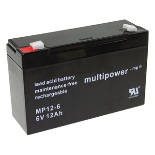 Multipower Blei-Akku MP12-6 / 6V / 12Ah