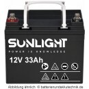 12V 33Ah SUNLIGHT AGM Longlifebatterie