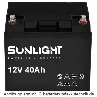 12V 40 Ah SUNLIGHT AGM Longlifebatterie
