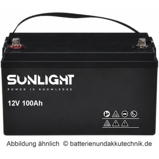 12V 100 Ah SUNLIGHT AGM Longlifebatterie