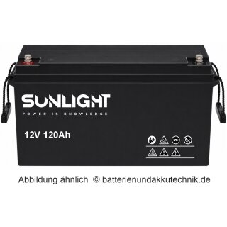 12V 120 Ah SUNLIGHT AGM Longlifebatterie