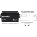 12V 120 Ah SUNLIGHT AGM Longlifebatterie