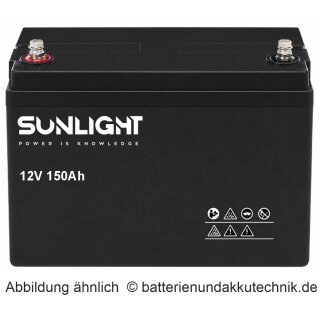 12V 150 Ah SUNLIGHT AGM Longlifebatterie