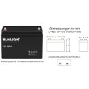 12V 150 Ah SUNLIGHT AGM Longlifebatterie