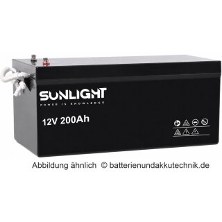 12V 200 Ah SUNLIGHT AGM Longlifebatterie